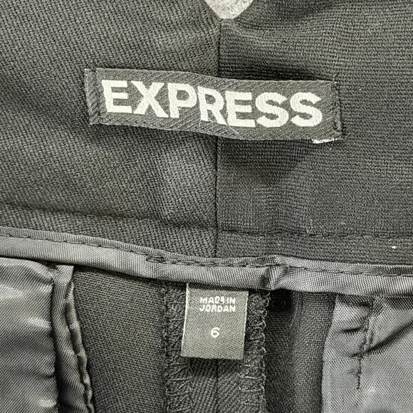 Express Shorts Womens 6 Black Pleated Cuffed Tailored Chic Dressy Smart Casual - Picture 8 of 11